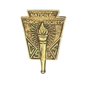 Vintage Gold Filled GF National Honor Society Lapel Pin Member Award Small B GF